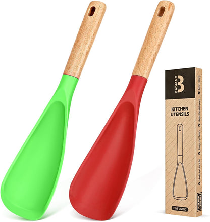 Cooking Spoon for Nonstick Cookwares, Great for Cooking and Serving Sturdy BPA-Free Matte Silicone