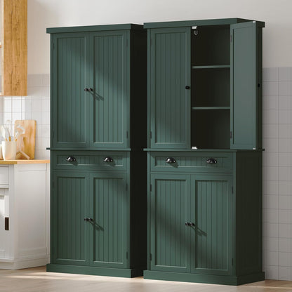 ARTPOWER 72" Tall Kitchen Pantry Storage Cabinet with Drawer and Adjustable Shelves, Pantry Cabinet
