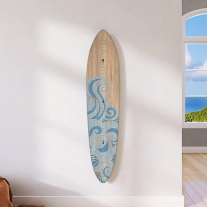 Wooden Surfboard Wall Decor Growth Chart - Surf Board Wall Decor for Kids Room, Wooden Growth Chart