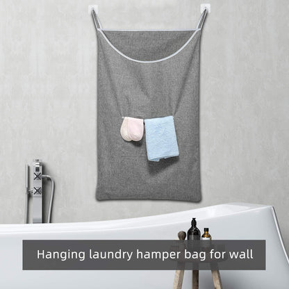 X-Large Door Hanging Hamper Bag,2 Pack Large Capacity Hanging Laundry Hamper Basket with Wide