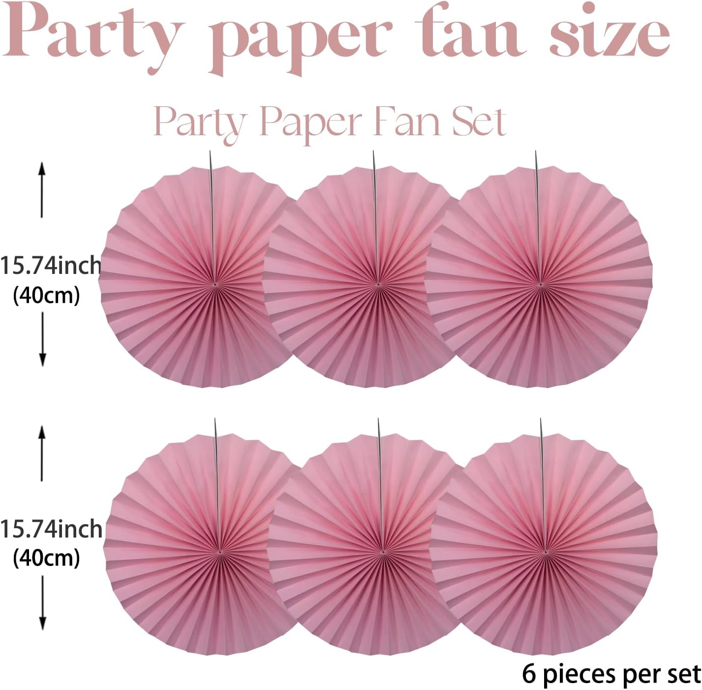 Pink Party Decorations,Pink Paper Decorations for Party,Baby Shower Decorations Party Paper Fans