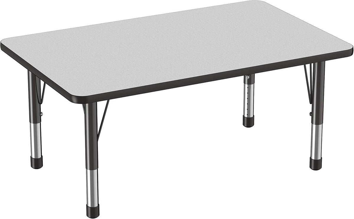 FDP Rectangle Activity School and Classroom Kids Table (30 x 48 inch), Chunky Toddler Legs