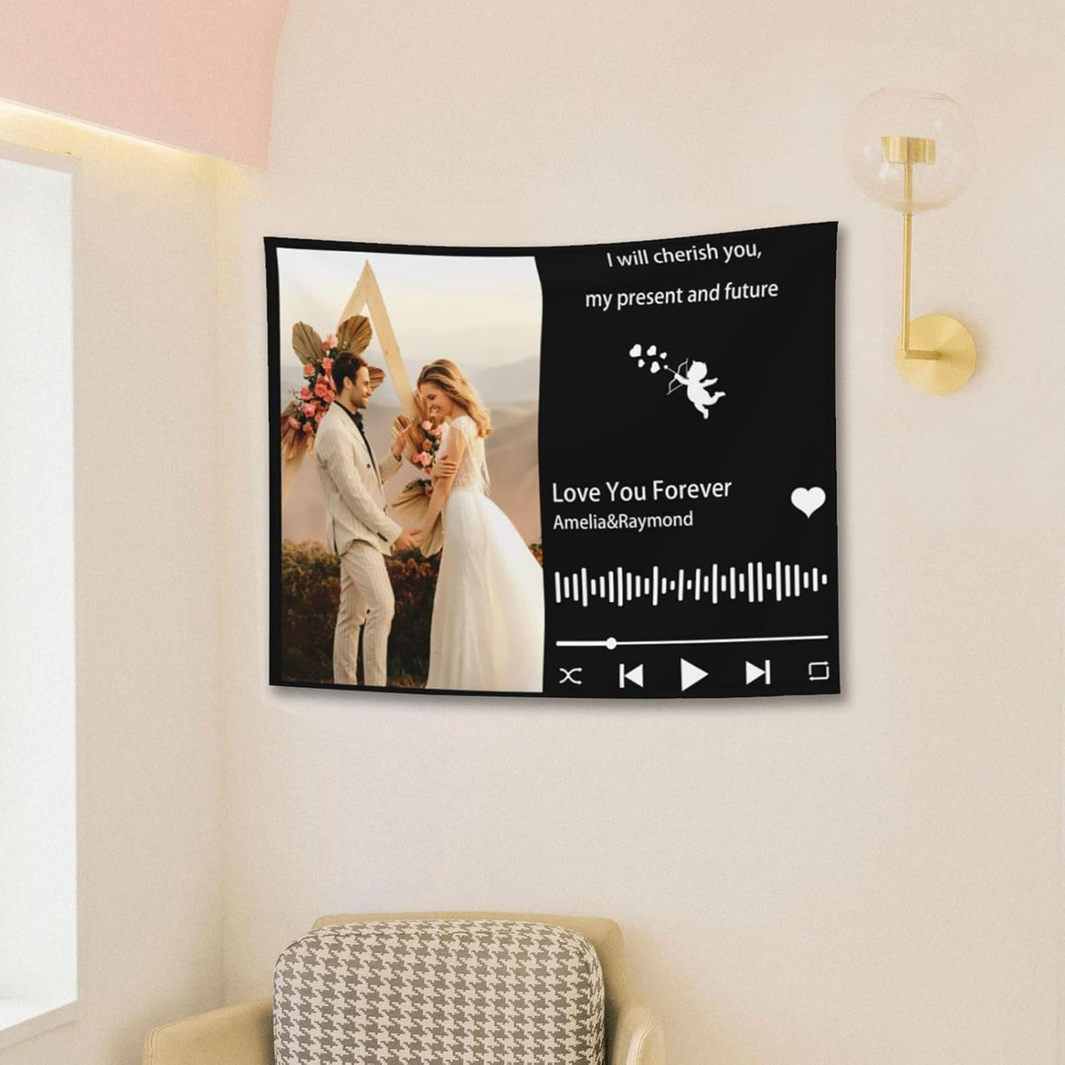 Custom Tapestry For Wall Bedroom Custom Backdrop Personalized Image Text Photo Customized Funny