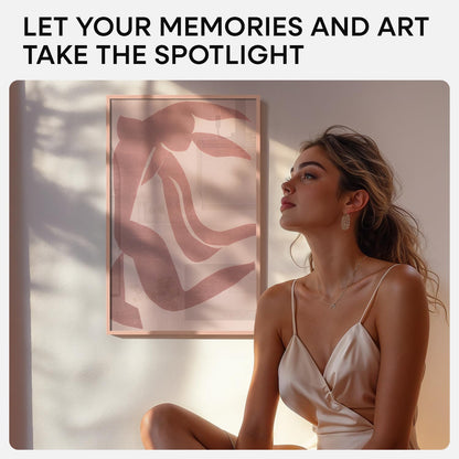 Homeforia 14x22 Picture Frame Rose Gold, High End Metal 14x22 Poster Frames with Mat 12x16 inch