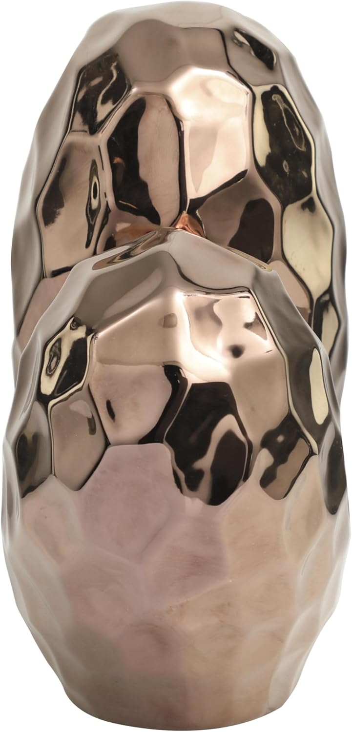 Deco 79 Ceramic Heart Decorative Sculpture Dimensional Angled Origami Inspired Home Decor Statue