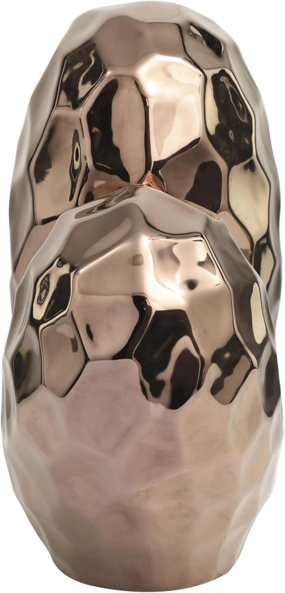 Deco 79 Ceramic Heart Decorative Sculpture Dimensional Angled Origami Inspired Home Decor Statue