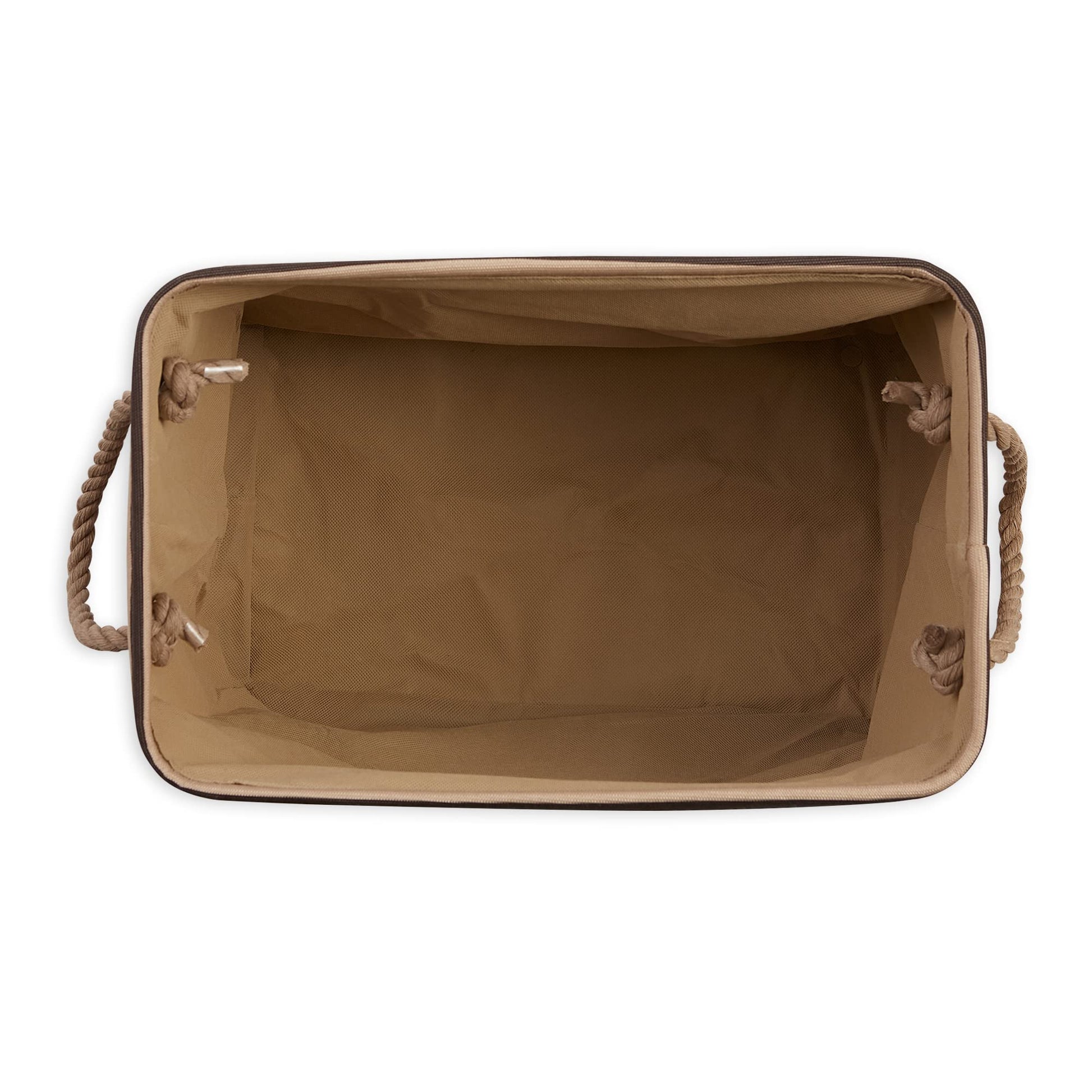 Bone Dry Pet Storage Collection Striped Paw Patch Bin, Medium Rectangle, Brown