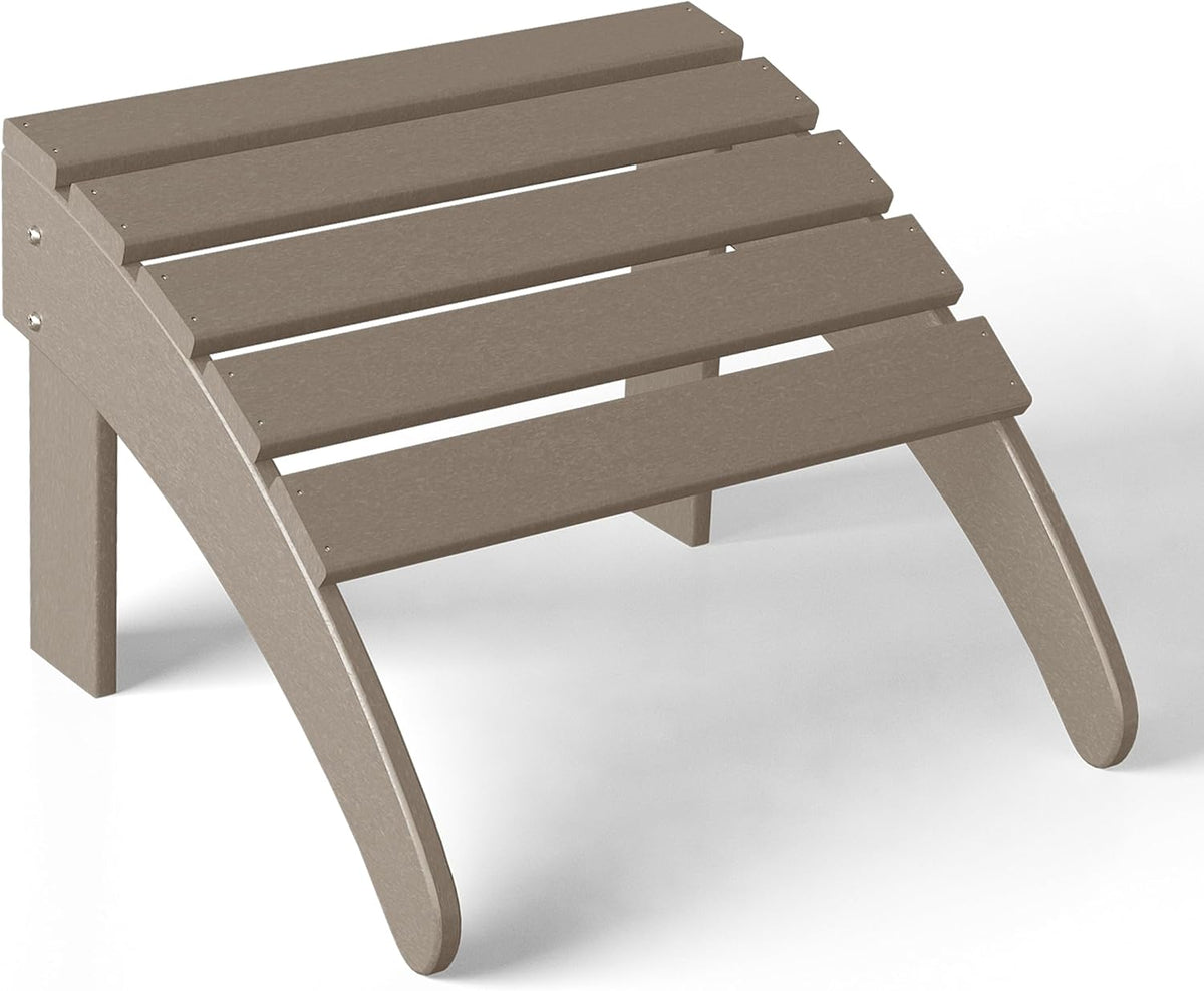 WestinTrends Outdoor Ottoman, Patio Adirondack Ottoman Foot Rest, All Weather Poly Lumber Folding
