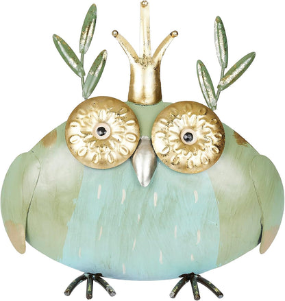 Alpine Corporation MCC808HH Metal Owl Queen, Whimsical Animal Outdoor Décor for Patio, Lawn &