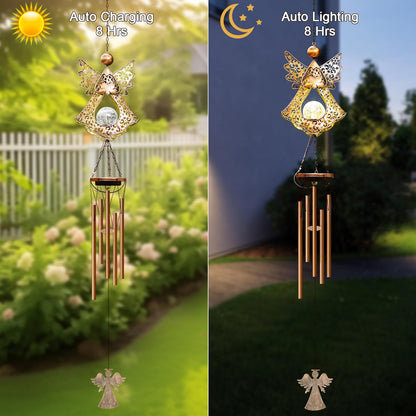 Wind Chimes Outdoor Indoor Decor: Birthday Gifts for Mom Grandma - Outside Lights for Garden Yard