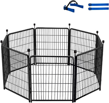 Garden Fencing 48 inch High, 8 Panels Total 17.7Ft(L). Garden Fence Border, Flower Bed Fencing, Dog