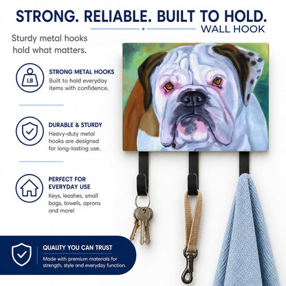 Caroline's Treasures 7350TH68 Miss English Bulldog Leash or Key Holder, Wall Hooks, Key Hooks