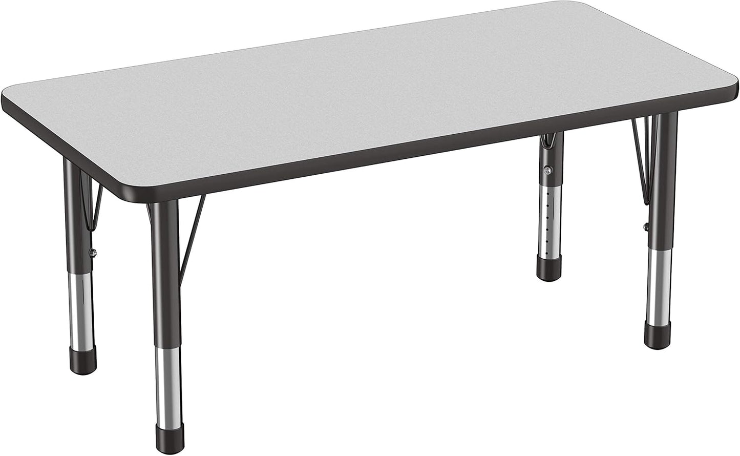 FDP Rectangle Activity School and Kids Classroom Table (24 x 48 inch), Toddler Legs, Adjustable