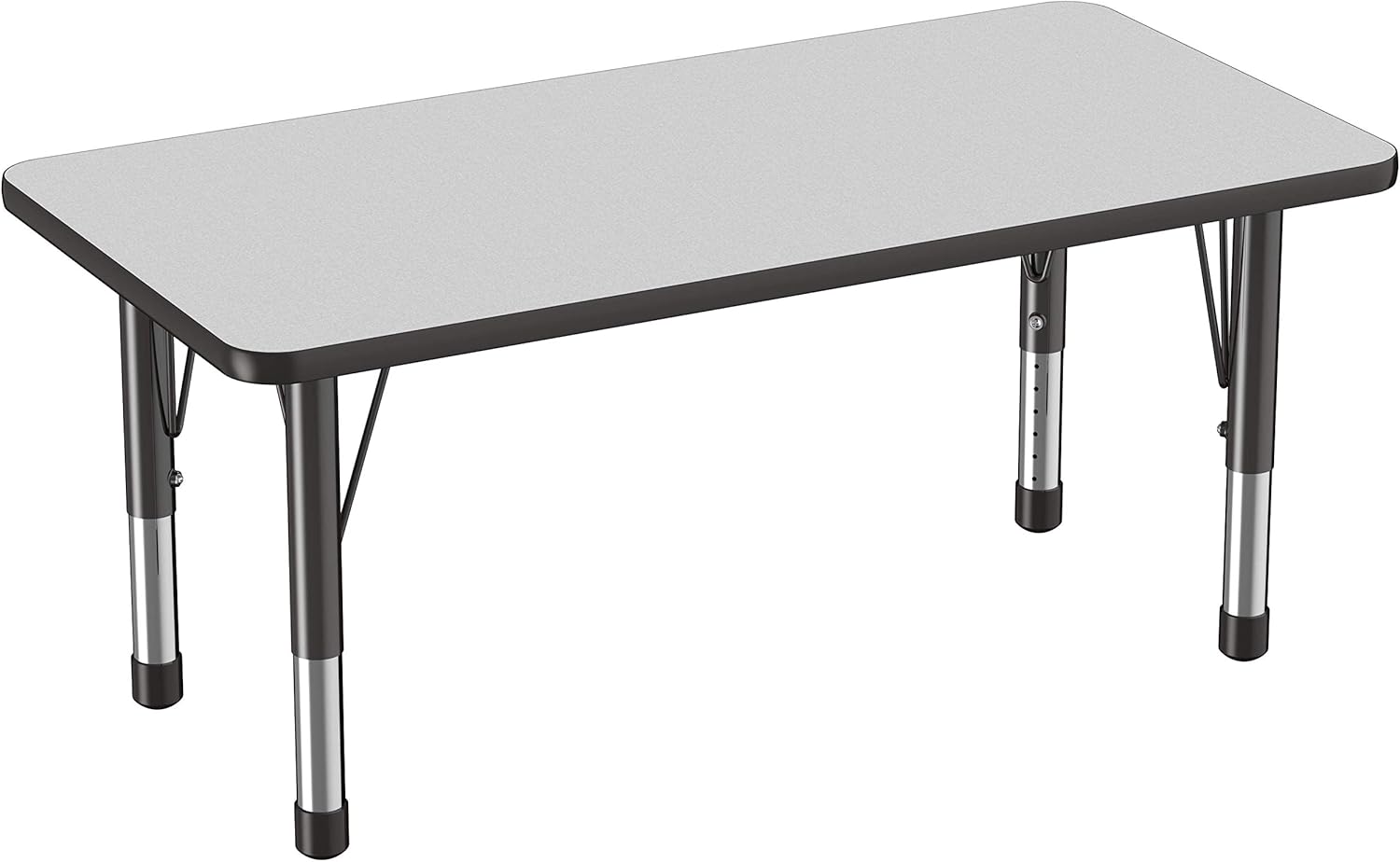FDP Rectangle Activity School and Kids Classroom Table (24 x 48 inch), Toddler Legs, Adjustable