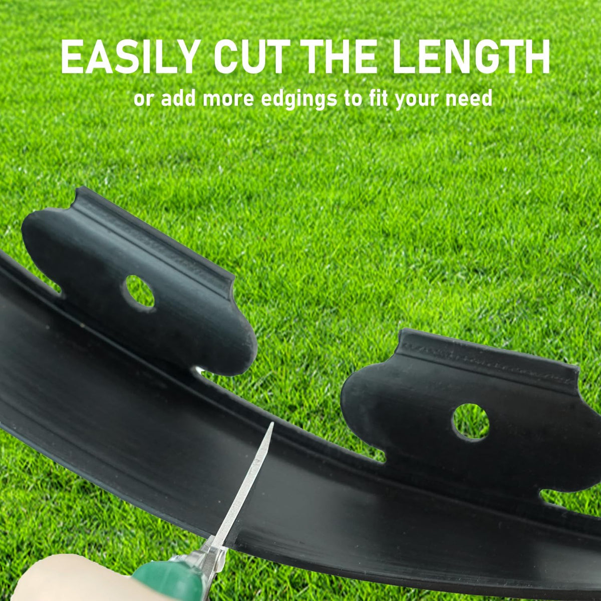 Hugeleaf Landscape Edging 2 Inches Tall, 50 Feet Garden Edging Border with 60pcs Spikes, Flexible
