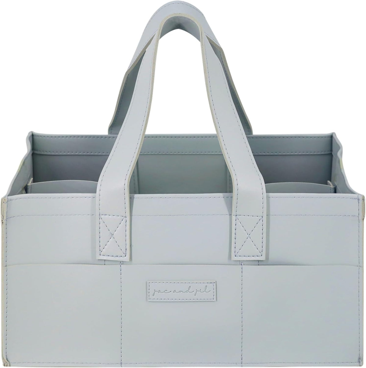 Premium Vegan Leather Baby Diaper Caddy Organizer – Portable Storage Basket for Newborn Essentials