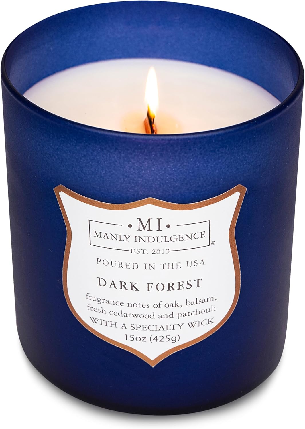 Manly Indulgence Dark Forest Scented Jar Candle for Men, Wood Wicked Candle, 15 oz - Oak, Balsam