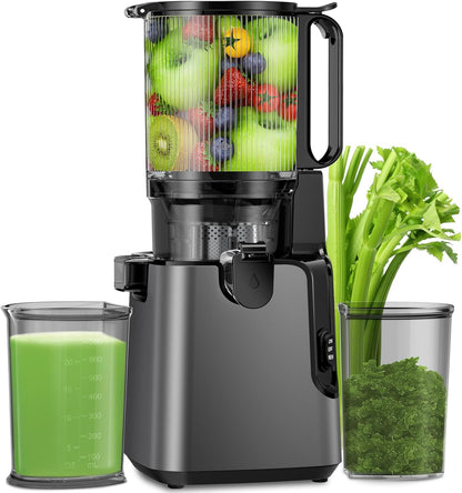 Juicer Machines with 5.4" Large Feed Chute, 400W Cold Press Juicer for Whole Vegetables and Fruits