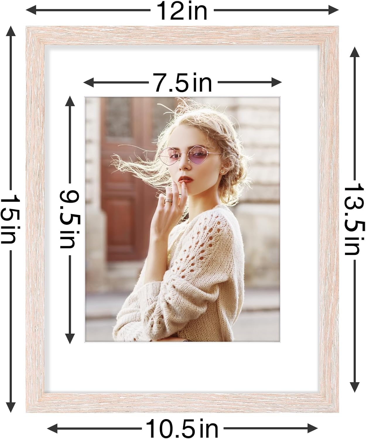 Vittanly 11x14 Picture Frames Set of 9, Shatter Resistant Plexiglass, Display 8x10 Pictures with