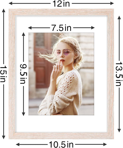 Vittanly 11x14 Picture Frames Set of 9, Shatter Resistant Plexiglass, Display 8x10 Pictures with