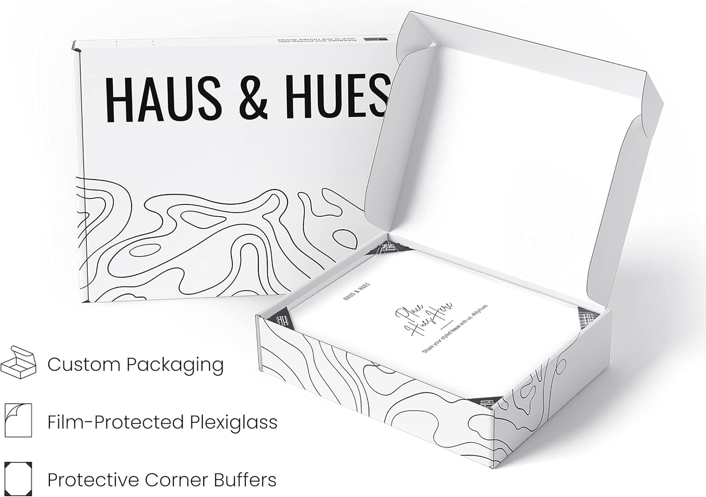HAUS AND HUES 8.5x11 White Metal Picture Frames - Features Premium Aluminum, Shatterproof