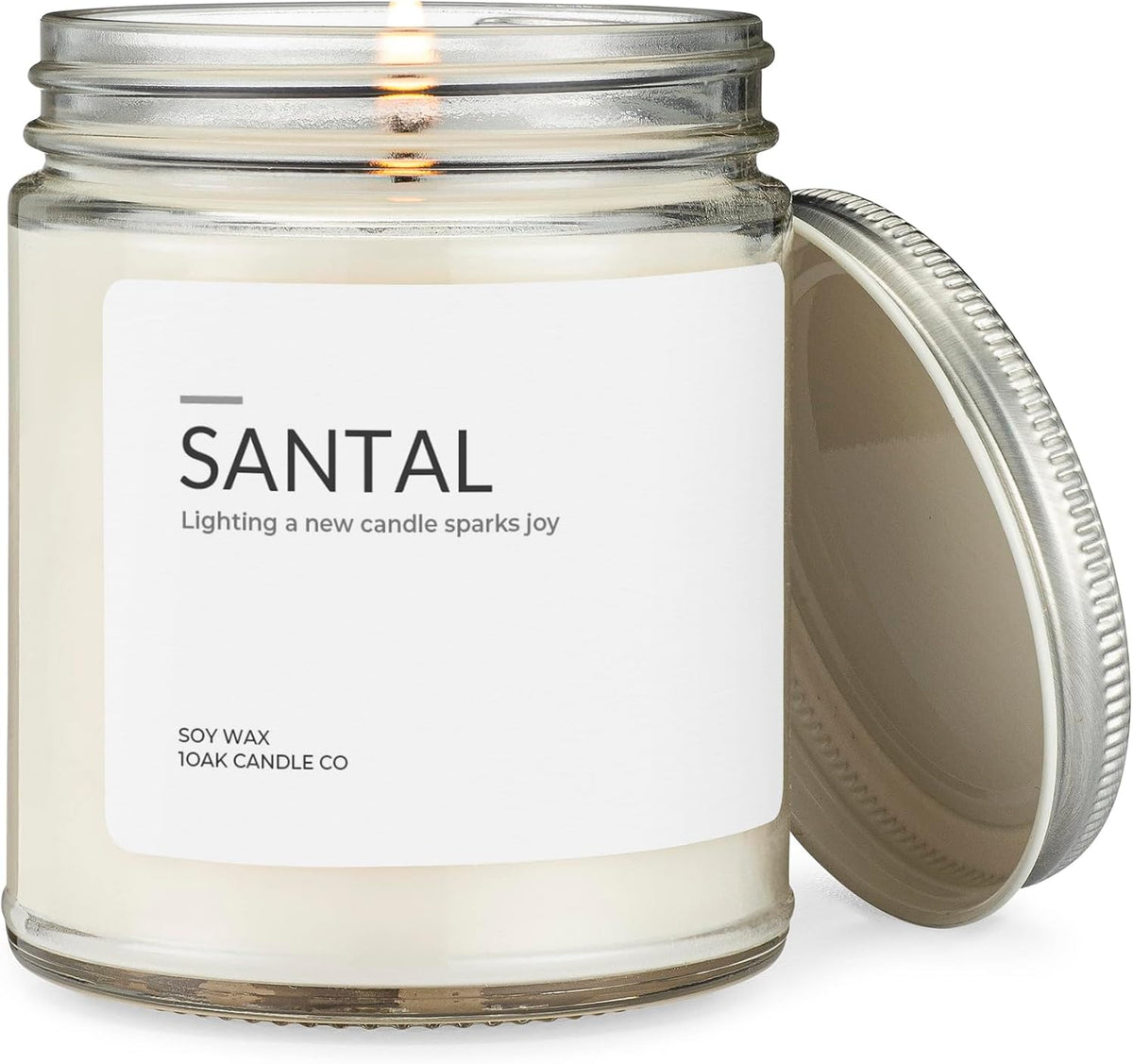1OAK Soy Santal Candle (Santal) - Soy Wax Scented Candle - Candles for Home Scented - Long Burning