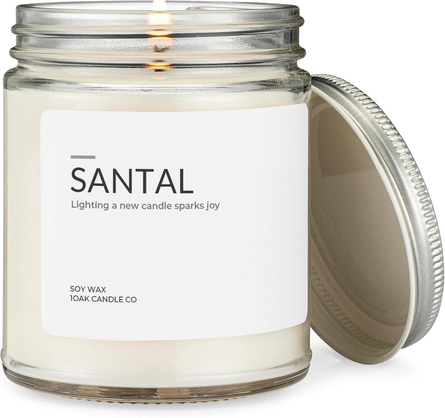 1OAK Soy Santal Candle (Santal) - Soy Wax Scented Candle - Candles for Home Scented - Long Burning