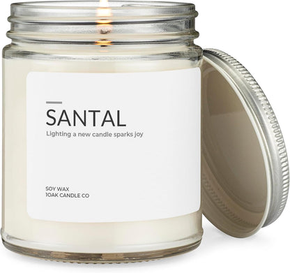 1OAK Soy Santal Candle (Santal) - Soy Wax Scented Candle - Candles for Home Scented - Long Burning