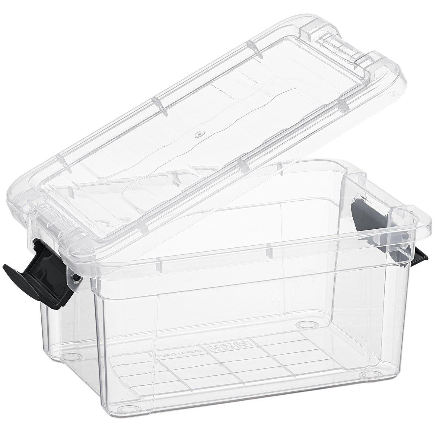 Superio Storage Bins with Lids- 8 Pack, 1.85 Qt Clear Boxes for Organizing, Stackable Plastic