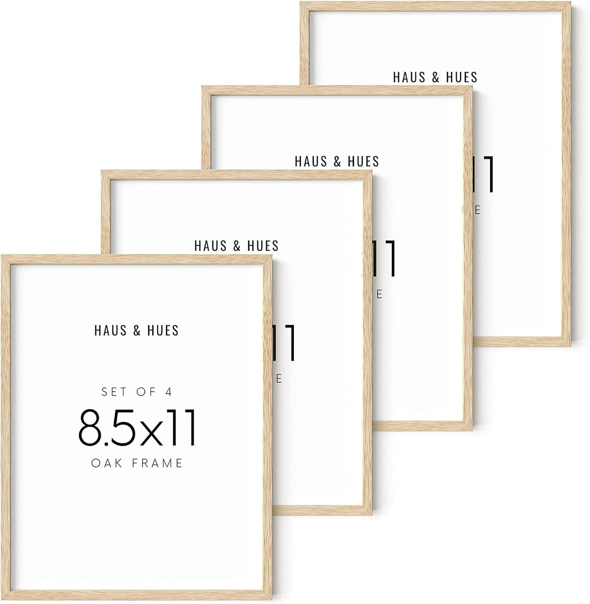 HAUS AND HUES Set of 4 Certificate Frames 8.5 X 11 - Picture Frames 8.5 X 11 Document Frames