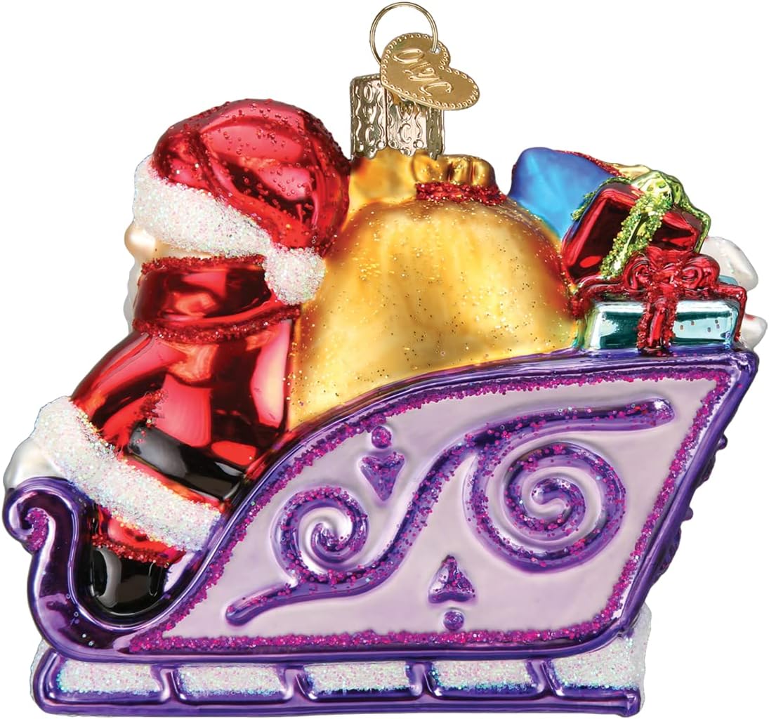 Old World Christmas Rudolph The Red-Nosed Reindeer Santa and Friends Glass Blown Ornament for