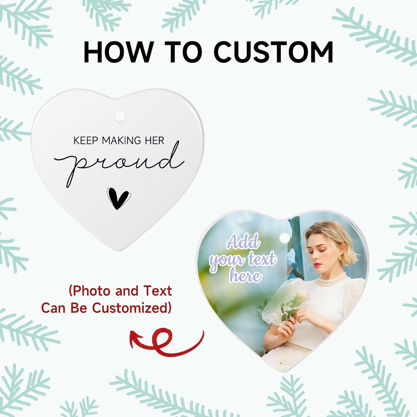 Personalized Keep Making Her Proud Ornament, Memorial Gifts for Loss of Mom Grandmother, Sympathy