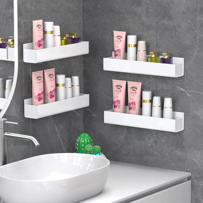 PMMASTO Adhesive Acrylic Spice Rack Organizer for Wall with Nano Double Sided Tape, Spice Shelf
