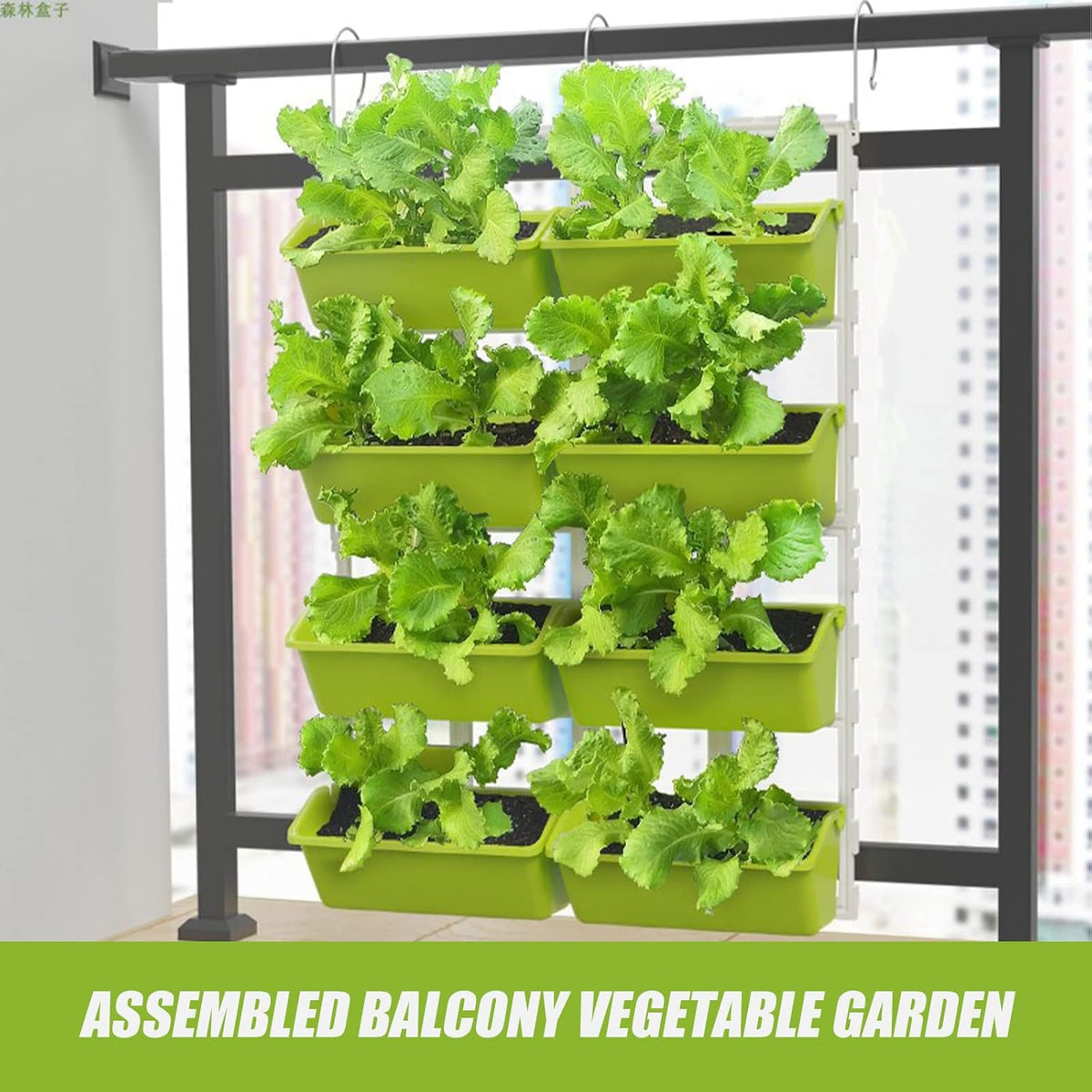 8 Pockets Vertical Planters,Wall Mounted Plastic Plant Grow Pots,Wall Pocket Planters for