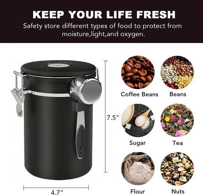 ShanSon Coffee Canister Airtight Coffee Container Stainless Steel Coffee Bean Storage Container
