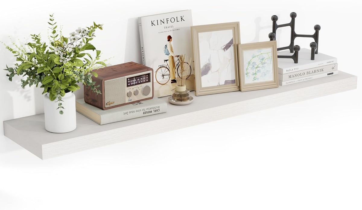 48 Inch Floating Shelves, 48"x9.25"x1.5" Inch Deep Floating Shelves for Wall, Wooden Shelves for