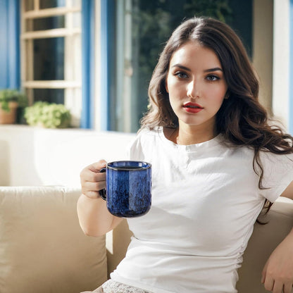 vancasso STARRY Coffee Mugs Set, 16 oz Ceramic Coffee Cups for Americano Hot Tea Iced Coffee Cold