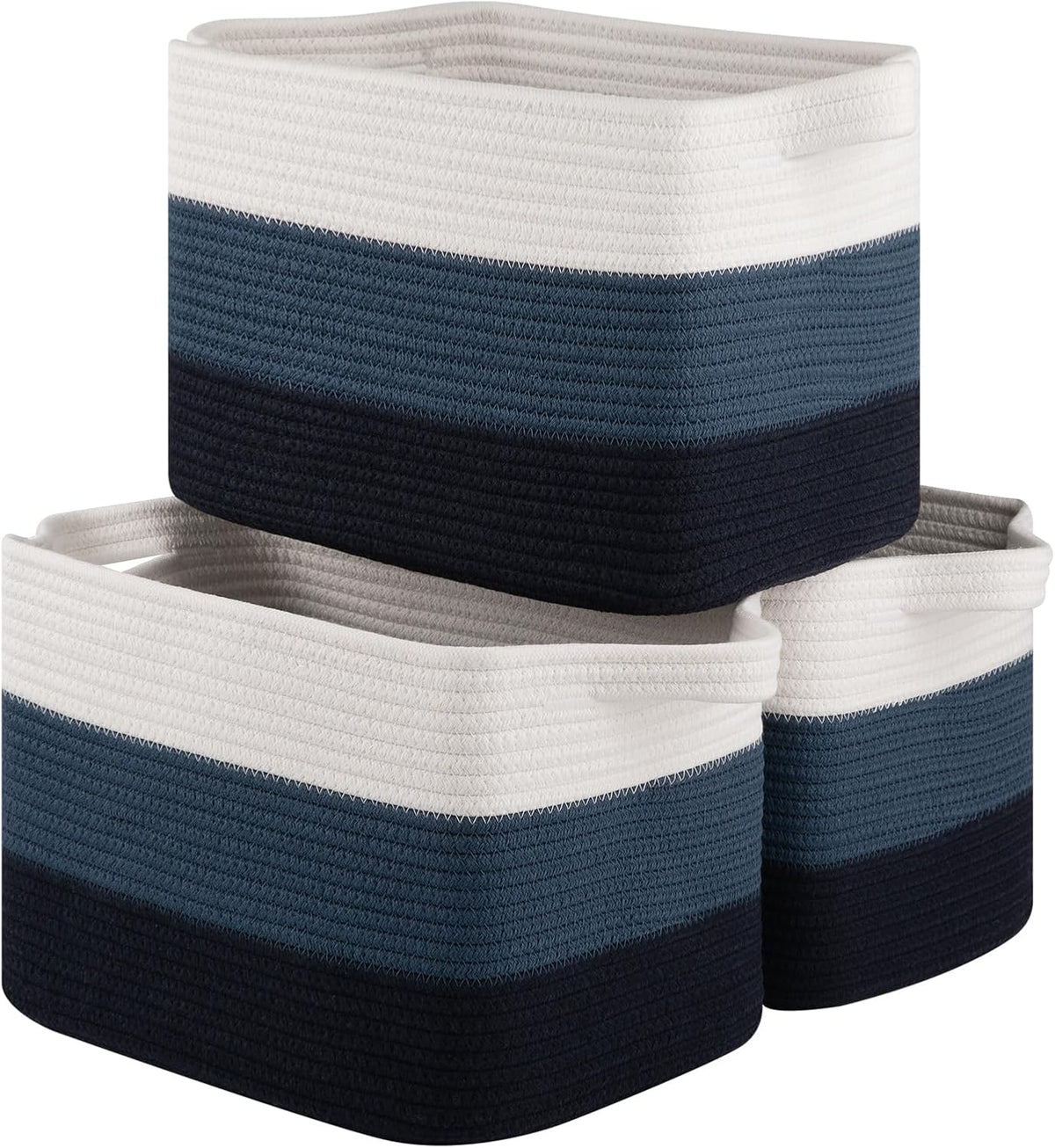 Storage Basket for Organizing, Woven Baskets for Storage, Rectangle Decorative Baskets for Shleves