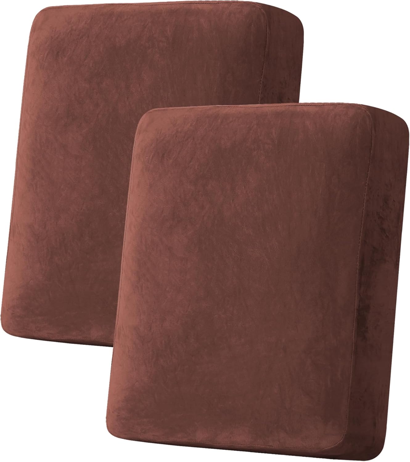 H.VERSAILTEX Velvet Stretch Couch Cushion Cover Plush Cushion Slipcover for Chair Loveseat Sofa