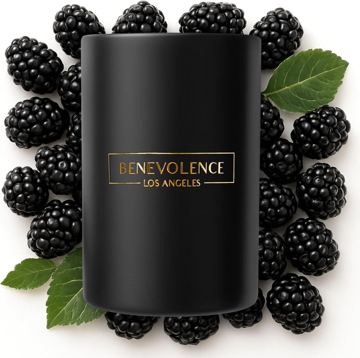 Benevolence LA Black Berries (Baies) Scented Candle | Soy Candles, Black Candle for Home | Gifts