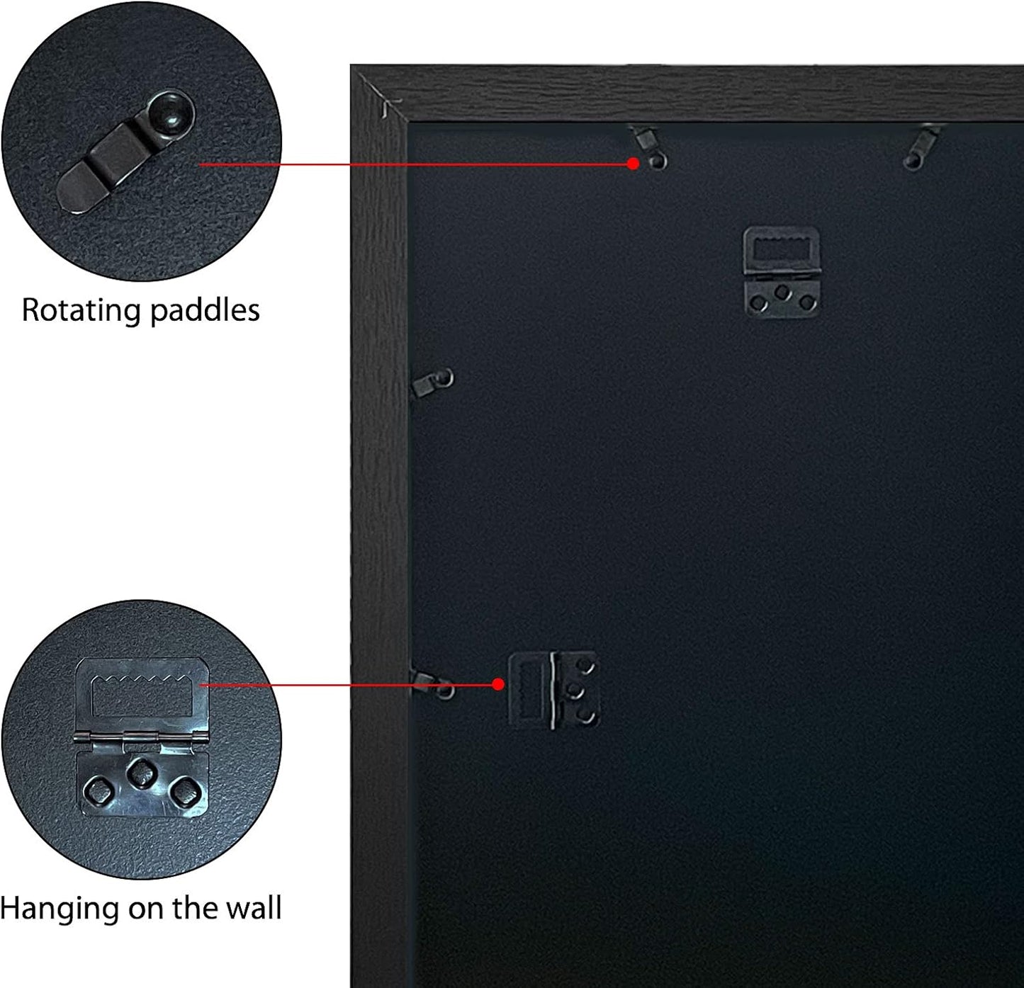 VCK 16x20 Poster Frames 3 Pack Black MDF Wood and Polished Plexiglass Frame,Display Pictures in