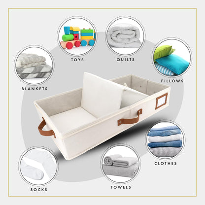 HOMELUX THEORY 2pc Under Bed Storage Containers, Bedroom Under the Bed Drawer Storage Organizer