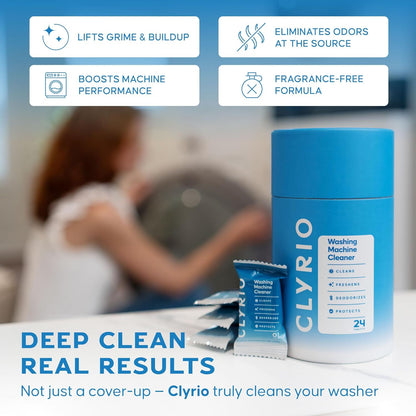 Clyrio Washing Machine Cleaner, 1-Year Supply of Washing Machine Cleaning Tablets, Great for