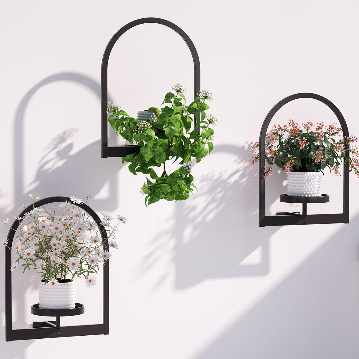 Wall Plant Holder, Wall Planter for Indoor Plants, Window Plant shelves for Multiple Plants Indoor