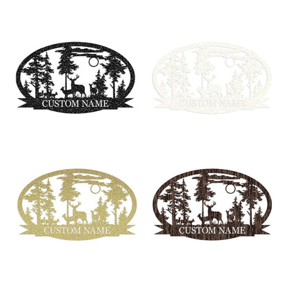 Personalized Deer Metal Cabin Sign | Custom Metal Sign | Personalized Camping Signs | Deer Hunter