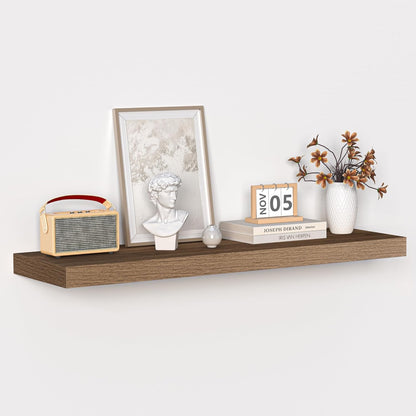 Fun Memories Floating Shelves - 10.3 Inch Deep Wall Shelf for Decor & Storage - Wall Mounted
