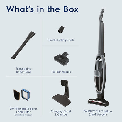 Electrolux WellQ7 Pet Cordless 2-in-1 Vacuum Cleaner with Motorized PetPro+ Nozzle for Easy Pet