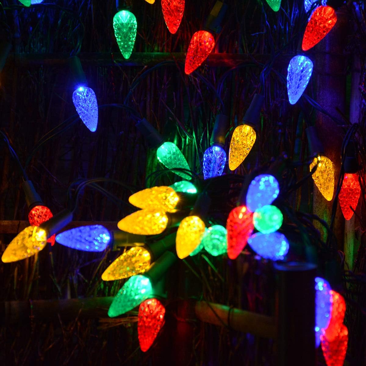 Solar Christmas Tree Lights Outdoor Solar Christmas Lights for Christmas Decorations, 100 LED C6