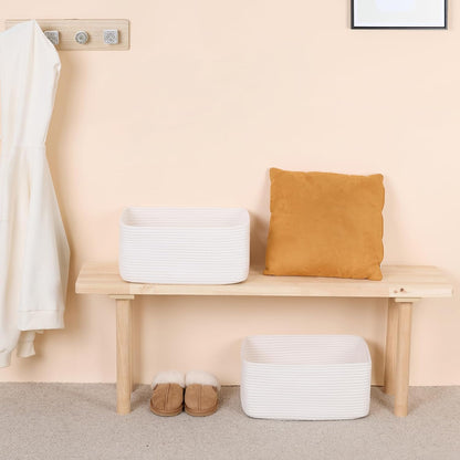 Large Storage Baskets for Organizing, Closet Shelf Baskets for Clothes Blanket Towels, Baby