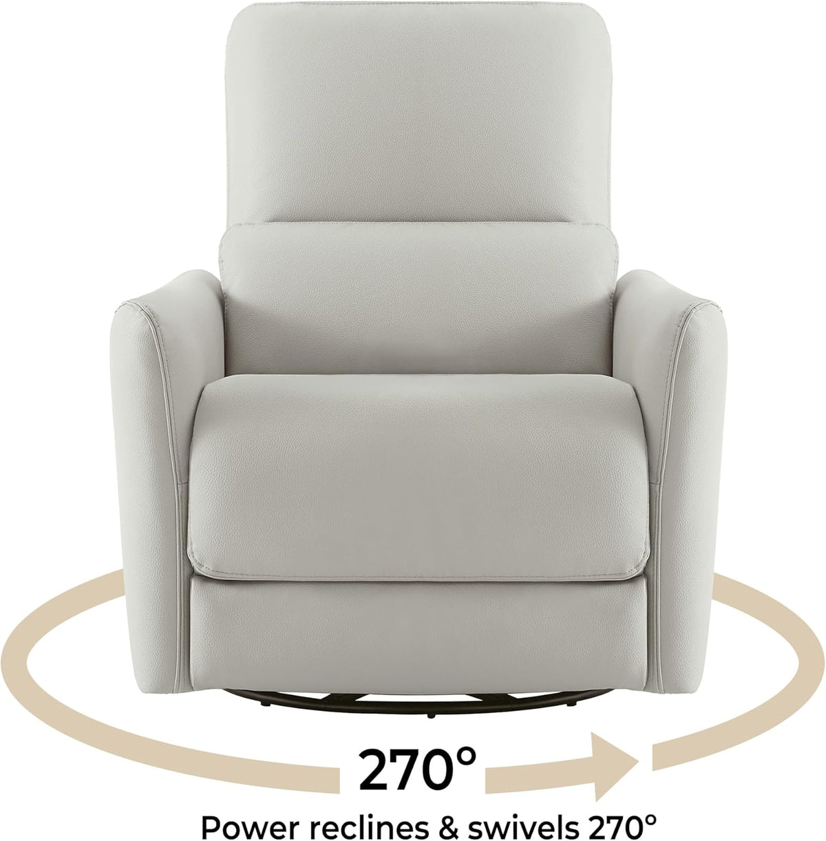 CHITA Power Recliner Chair Swivel Glider, FSC Certified Upholstered Faux Leather Living Room